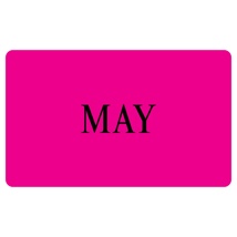 MAY Label - Printed Month Stickers Pink 100mm x 165mm 500/roll