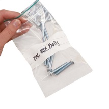 Resealable Zip Lock Magic Seal Bags Clear with White Panel 330mm x 330mm x 50um 1000/ctn