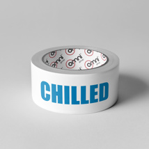 CHILLED Tape PVC 48mm x 66m Blue on White