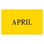 Month Printed Sticker Labels (APRIL) Black on Yellow 100mm x 165mm  500/roll