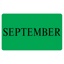 SEPTEMBER Label - Printed Month Stickers Green 100mm x 165mm 500/roll