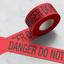 DANGER DO NOT ENTER Barrier Tape 72mm x 100m Black on Red