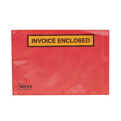 Invoice Enclosed Envelopes Omni 165mm x 115mm 1000/ctn Red Background