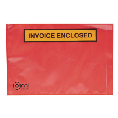Invoice Enclosed Envelopes Omni 230mm x 165mm  1000/ctn  Red Background
