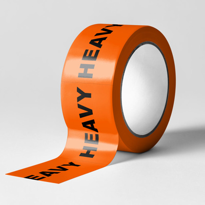 Perforated Printed Labels Heavy Black on Orange 72mm X 100m 500/roll 