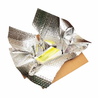 Metalised Foil Bubble Wrap 10mm Single Layer 1.5m x 50m (slit 3 x 500mm)