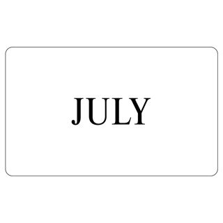 JULY Label - Printed Month Stickers White 100mm x 165mm 500/roll