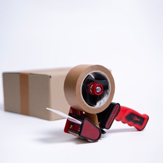 Packaging Tape Dispenser Safety Blade Pistol Grip Red Omni 50mm Wide