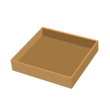 Cardboard Pallet Tray/Lid 4C Brown 1140mm x 1140mm x 150mm Folding Sides