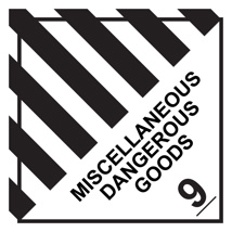 Hazardous Chemical Sticker Labels Misc Dangerous Goods 9 100mm x 100mm 500/roll