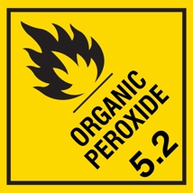 Hazardous Chemical Labels Hazchem Organic Peroxide  5.2 100mm x 100mm 500/Roll