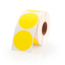 Stock Label Dots Yellow 55mm  250 labels/roll