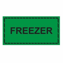 Printed Sticker Labels Freezer (Freezer Grade) Black on Green 50mm x 100mm 250/roll 