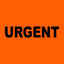 URGENT Labels - Printed Stickers Orange 72mm x 100mm 500/roll